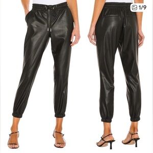 🔥NWT Philanthropy Faux Leather Scarlett Jogger Pants. size M